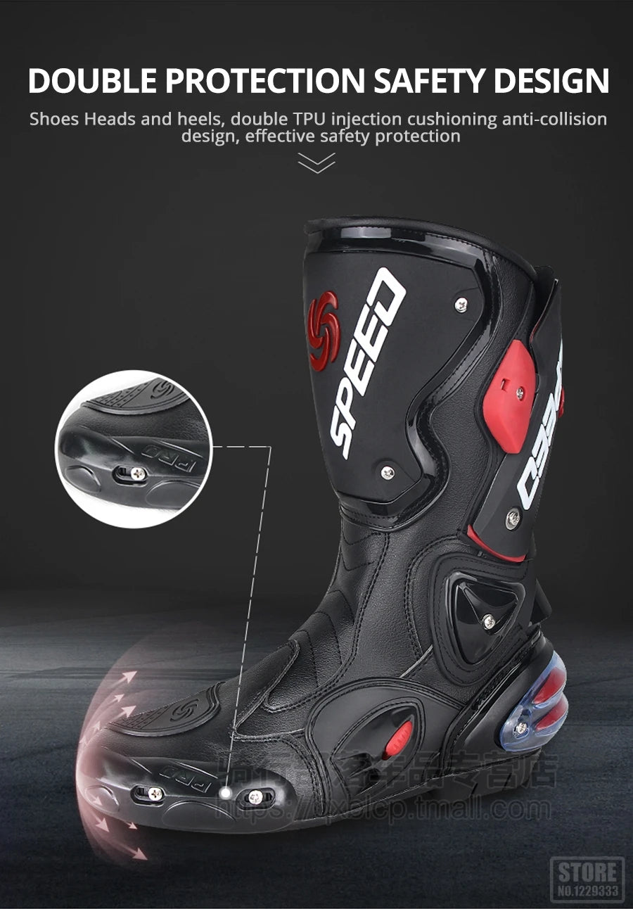 Motorcycle Long Boots Motocross Off-Road Rally Professional Racing Boots Motorbike Rider Biker Shoes Protection Equipment B1001
