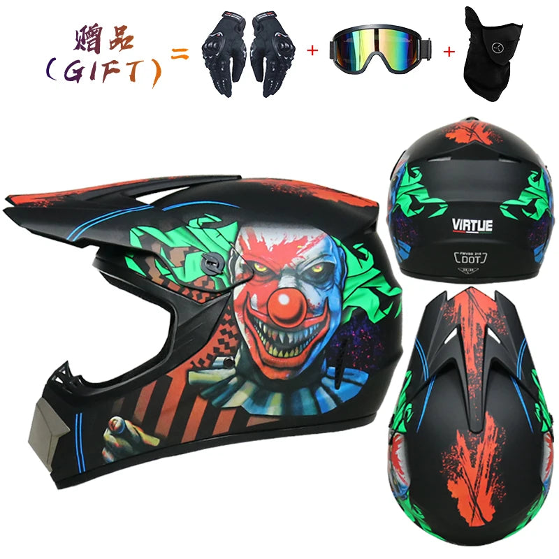 Casco da motocross di sicurezza Casco da motocross per bicicletta da discesa Capacete ATV Cross Casco da moto per bambini Dot ABS 1KG Unisex