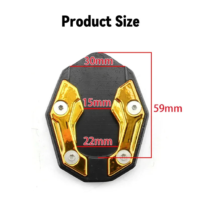 Scooter Motorbike Accessories Extension Foot Pad Support Plate Aluminum Alloy Motorcycle Bike Kickstand Extender Foot Side Stand