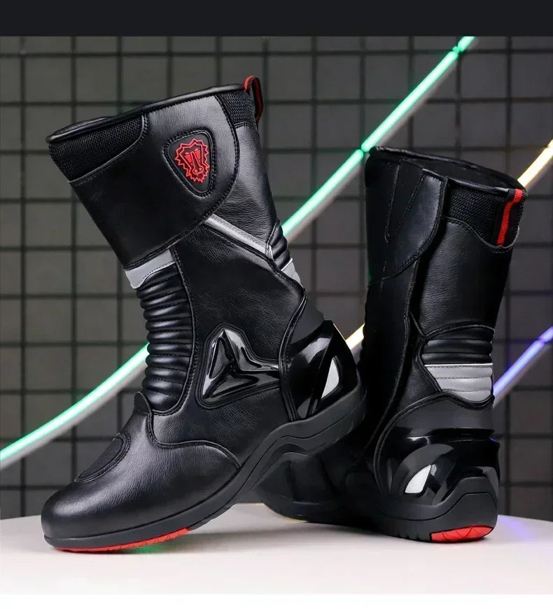 Professional Motocross Mid-Calf Long High Ankle Off-Road Racing Moto Rider Protective Shoes Men Woman Motorcycle Boots