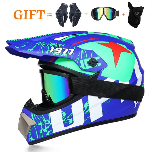 Casco da motocross di sicurezza Casco da motocross per bicicletta da discesa Capacete ATV Cross Casco da moto per bambini Dot ABS 1KG Unisex