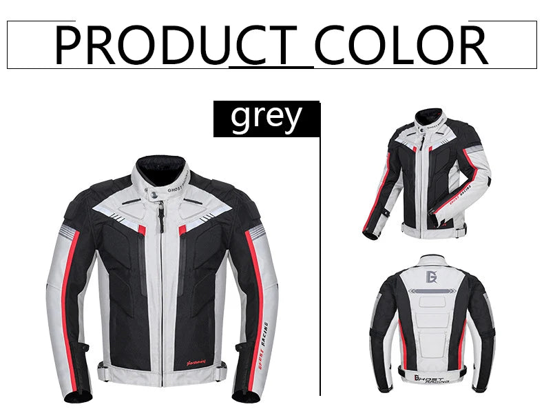 GHOST RACING Motorcycle Racing Jacket Man Waterproof Dirt Bike Pants Set With Protection Racing Suit Motocross Jacket Motor Suit