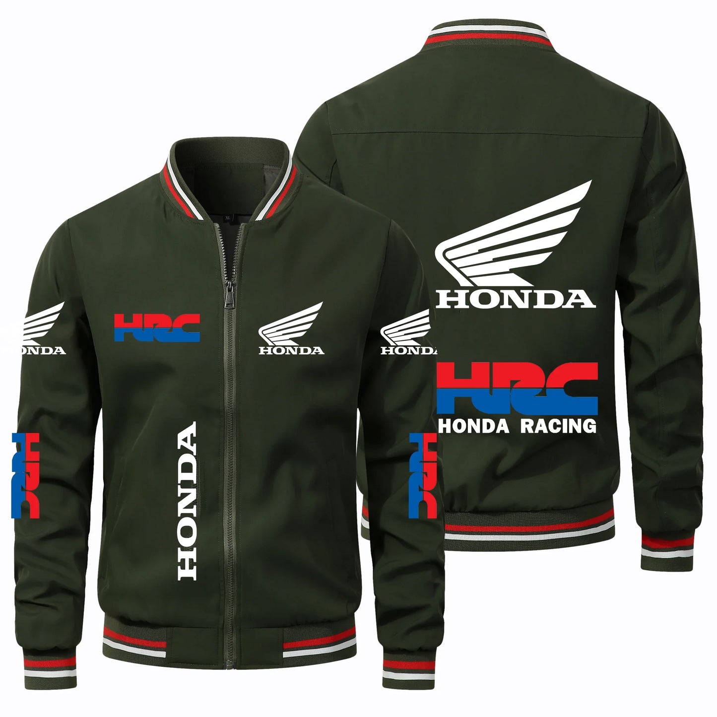 Giacca da motociclista Honda da uomo 2025, giacca con logo Honda Wing HRC, giacca da motociclista oversize, abbigliamento da uomo Honda, cappotti
