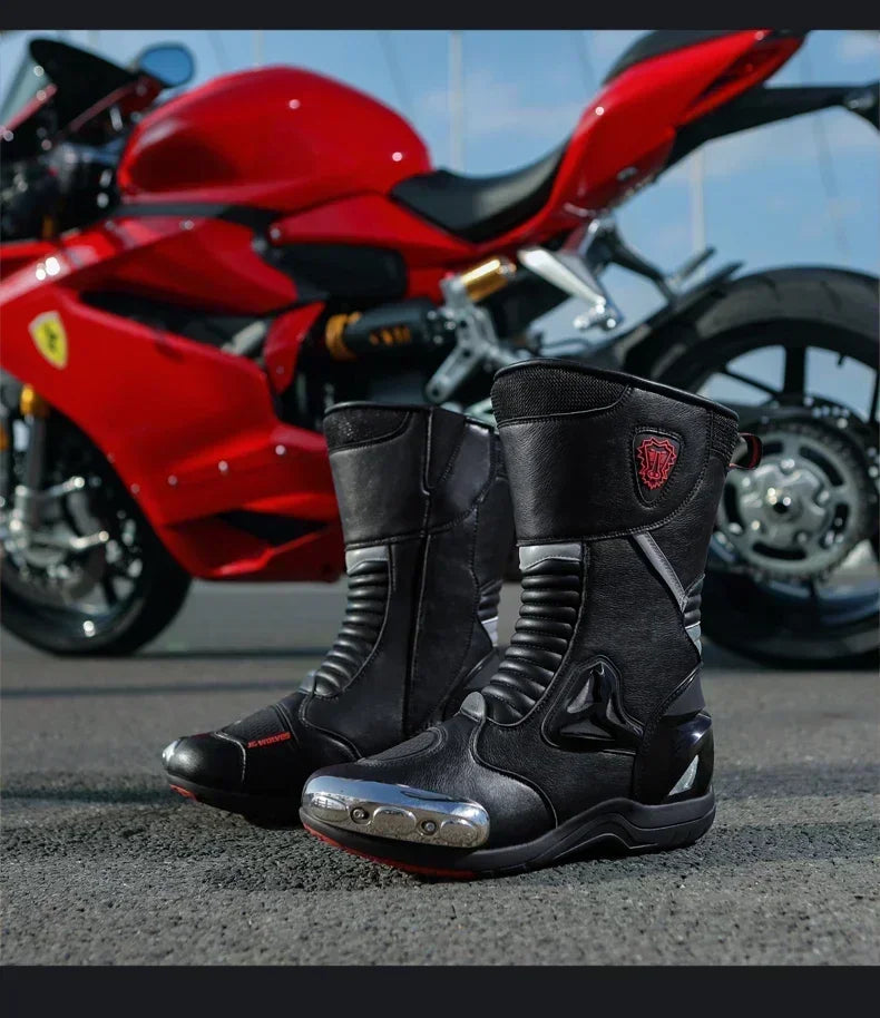 Professional Motocross Mid-Calf Long High Ankle Off-Road Racing Moto Rider Protective Shoes Men Woman Motorcycle Boots