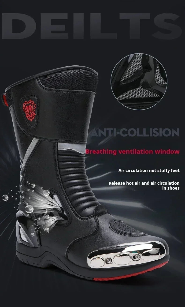 Professional Motocross Mid-Calf Long High Ankle Off-Road Racing Moto Rider Protective Shoes Men Woman Motorcycle Boots