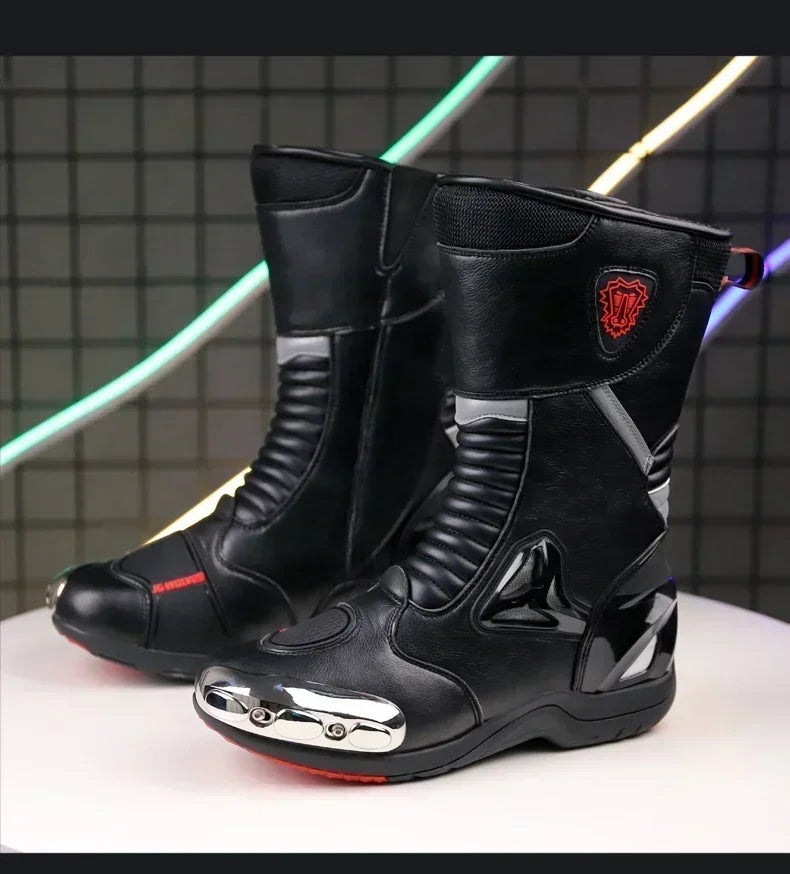 Professional Motocross Mid-Calf Long High Ankle Off-Road Racing Moto Rider Protective Shoes Men Woman Motorcycle Boots