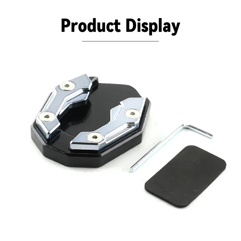 Scooter Motorbike Accessories Extension Foot Pad Support Plate Aluminum Alloy Motorcycle Bike Kickstand Extender Foot Side Stand