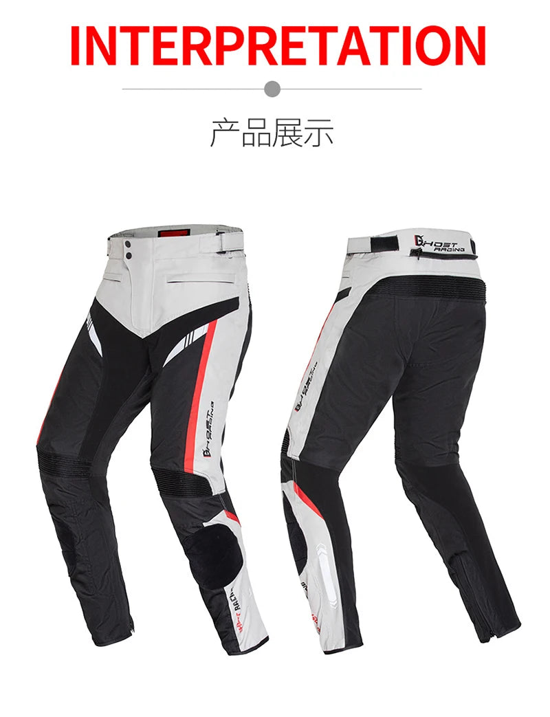GHOST RACING Motorcycle Racing Jacket Man Waterproof Dirt Bike Pants Set With Protection Racing Suit Motocross Jacket Motor Suit