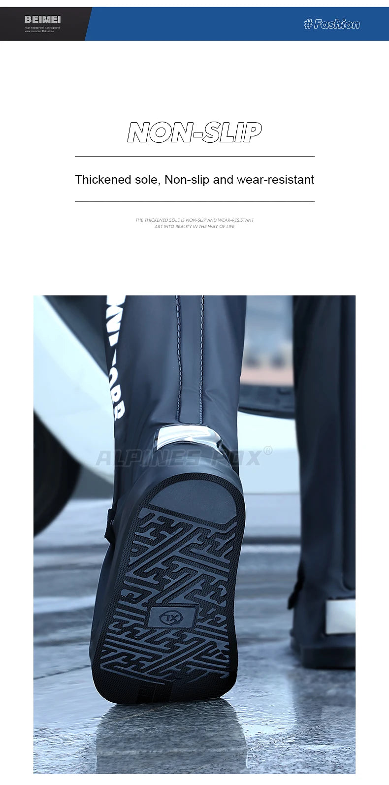 Motorcycle High Tube Rain Boots Waterproof Reflective Non-Slip Footwear Motorbike Cycling Bike Reusable Protection Accessories