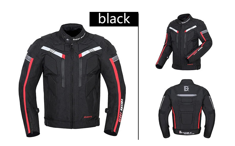 GHOST RACING Motorcycle Racing Jacket Man Waterproof Dirt Bike Pants Set With Protection Racing Suit Motocross Jacket Motor Suit