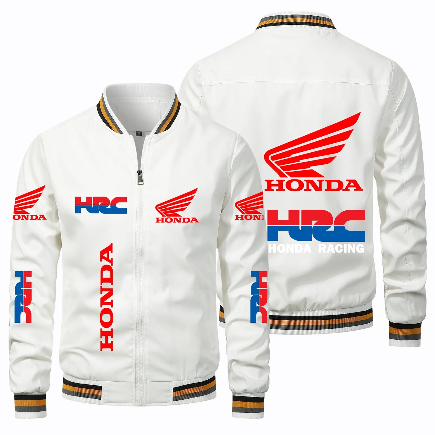 Giacca da motociclista Honda da uomo 2025, giacca con logo Honda Wing HRC, giacca da motociclista oversize, abbigliamento da uomo Honda, cappotti