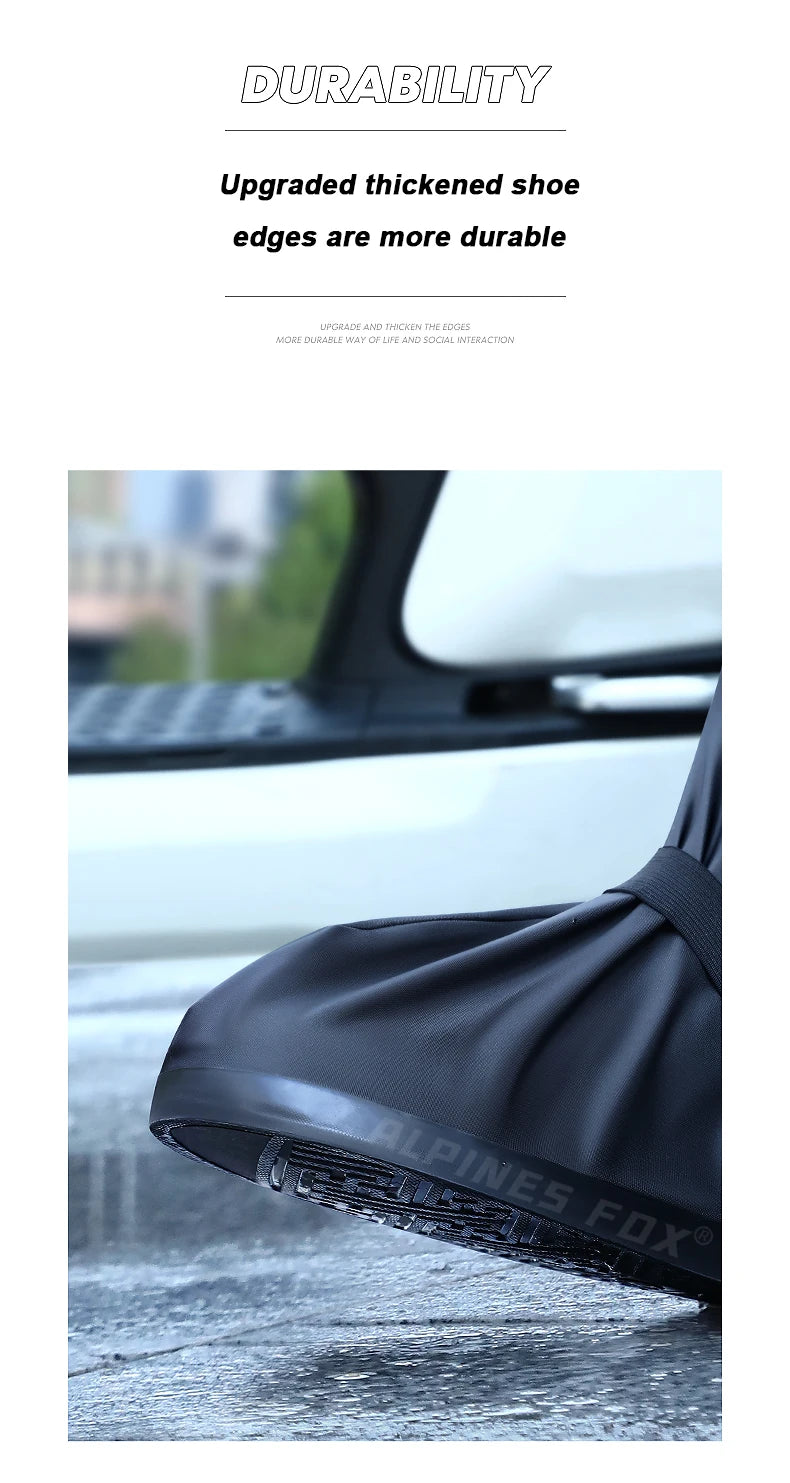 Motorcycle High Tube Rain Boots Waterproof Reflective Non-Slip Footwear Motorbike Cycling Bike Reusable Protection Accessories