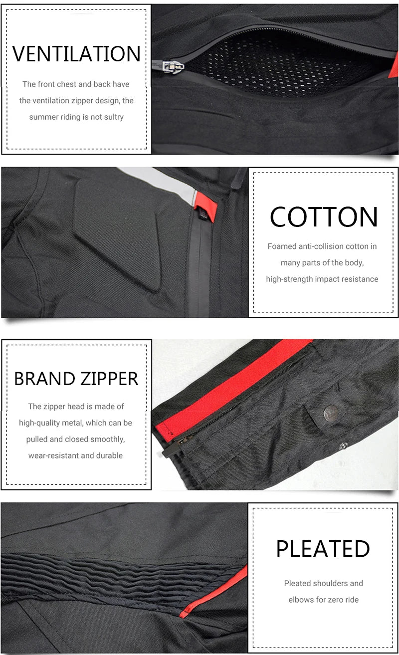 GHOST RACING Motorcycle Racing Jacket Man Waterproof Dirt Bike Pants Set With Protection Racing Suit Motocross Jacket Motor Suit