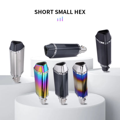 CHmotor Carbon Fiber Motorcycle Exhaust Muffler Pipe 250cc 350cc 600cc Escape Moto Tube For Nmax Tmax530 Msx125 GSR600