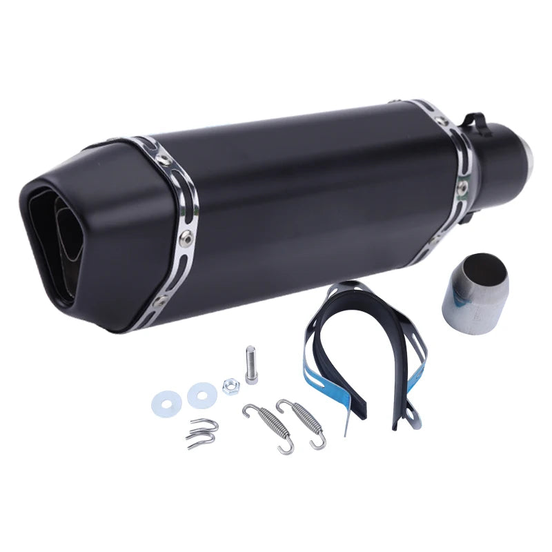 CHmotor Carbon Fiber Motorcycle Exhaust Muffler Pipe 250cc 350cc 600cc Escape Moto Tube For Nmax Tmax530 Msx125 GSR600
