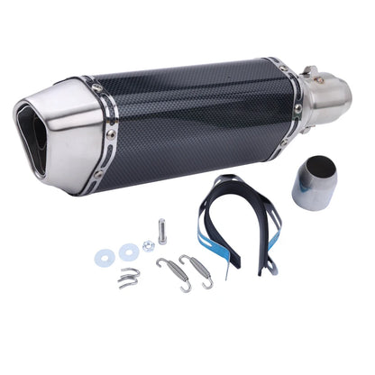 CHmotor Carbon Fiber Motorcycle Exhaust Muffler Pipe 250cc 350cc 600cc Escape Moto Tube For Nmax Tmax530 Msx125 GSR600