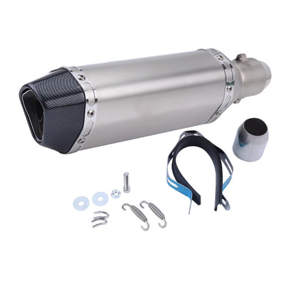 CHmotor Carbon Fiber Motorcycle Exhaust Muffler Pipe 250cc 350cc 600cc Escape Moto Tube For Nmax Tmax530 Msx125 GSR600