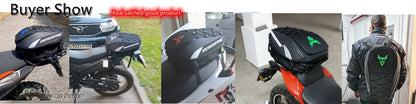 MOTOCENTRIC Waterproof Motorcycle Tail Bag Multi-functional  Durable Rear Seat Bag 37L High Capacity Rider Helmet Backpack