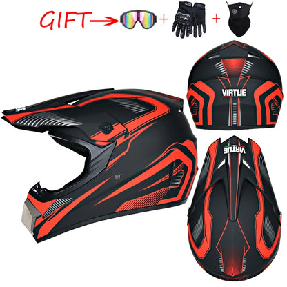 Casco da motocross di sicurezza Casco da motocross per bicicletta da discesa Capacete ATV Cross Casco da moto per bambini Dot ABS 1KG Unisex