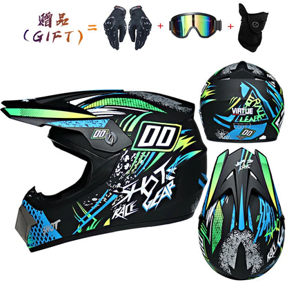 Casco da motocross di sicurezza Casco da motocross per bicicletta da discesa Capacete ATV Cross Casco da moto per bambini Dot ABS 1KG Unisex