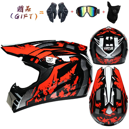 Casco da motocross di sicurezza Casco da motocross per bicicletta da discesa Capacete ATV Cross Casco da moto per bambini Dot ABS 1KG Unisex