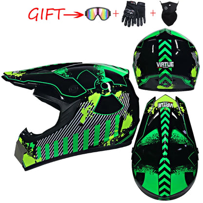 Casco da motocross di sicurezza Casco da motocross per bicicletta da discesa Capacete ATV Cross Casco da moto per bambini Dot ABS 1KG Unisex