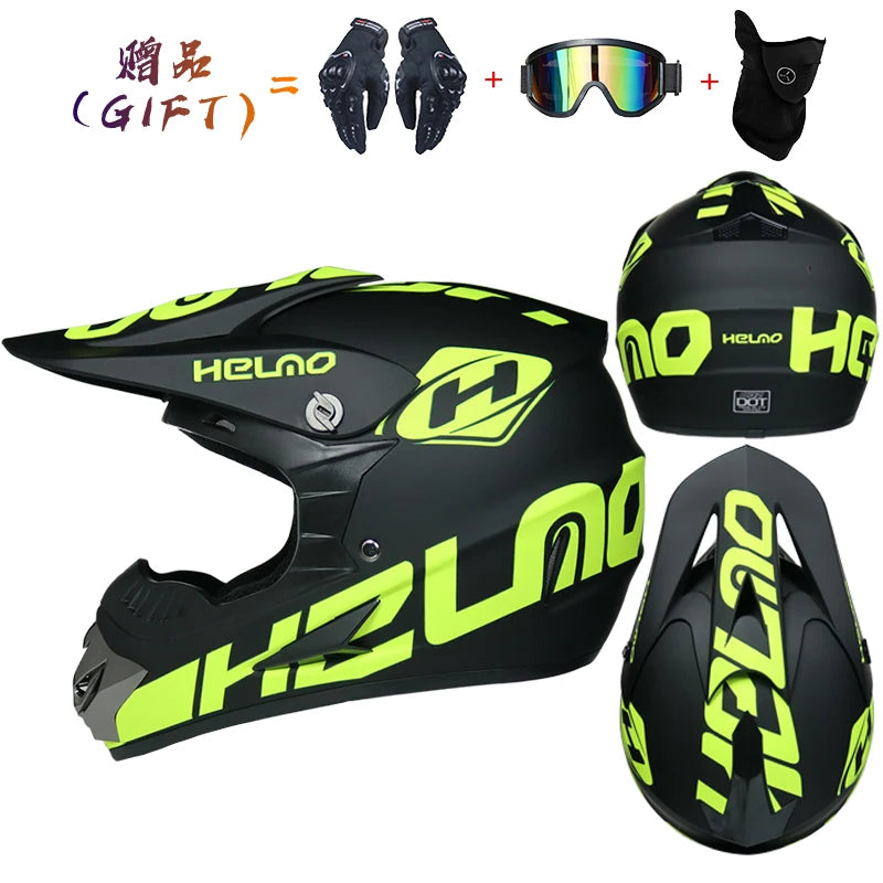 Casco da motocross di sicurezza Casco da motocross per bicicletta da discesa Capacete ATV Cross Casco da moto per bambini Dot ABS 1KG Unisex