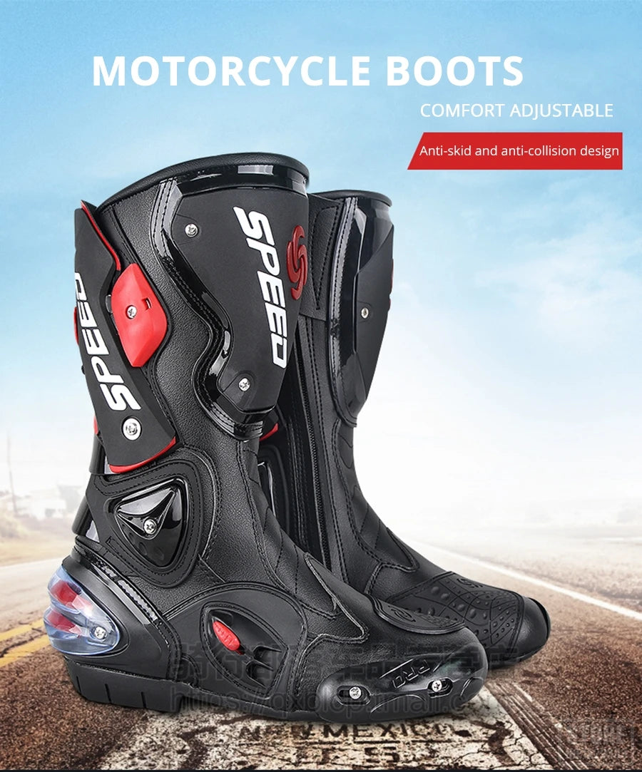 Motorcycle Long Boots Motocross Off-Road Rally Professional Racing Boots Motorbike Rider Biker Shoes Protection Equipment B1001