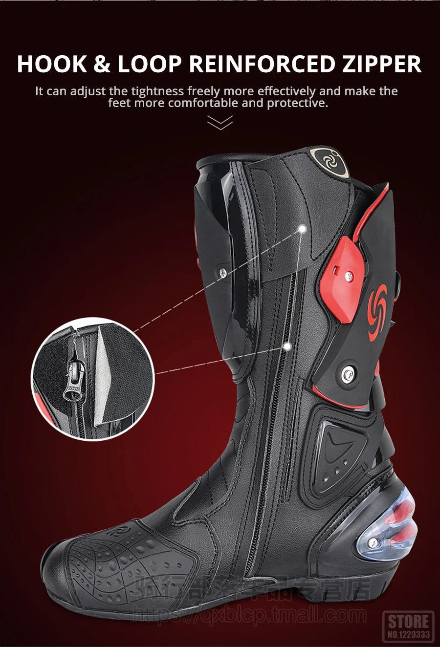 Motorcycle Long Boots Motocross Off-Road Rally Professional Racing Boots Motorbike Rider Biker Shoes Protection Equipment B1001