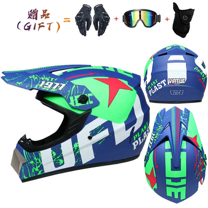 Casco da motocross di sicurezza Casco da motocross per bicicletta da discesa Capacete ATV Cross Casco da moto per bambini Dot ABS 1KG Unisex