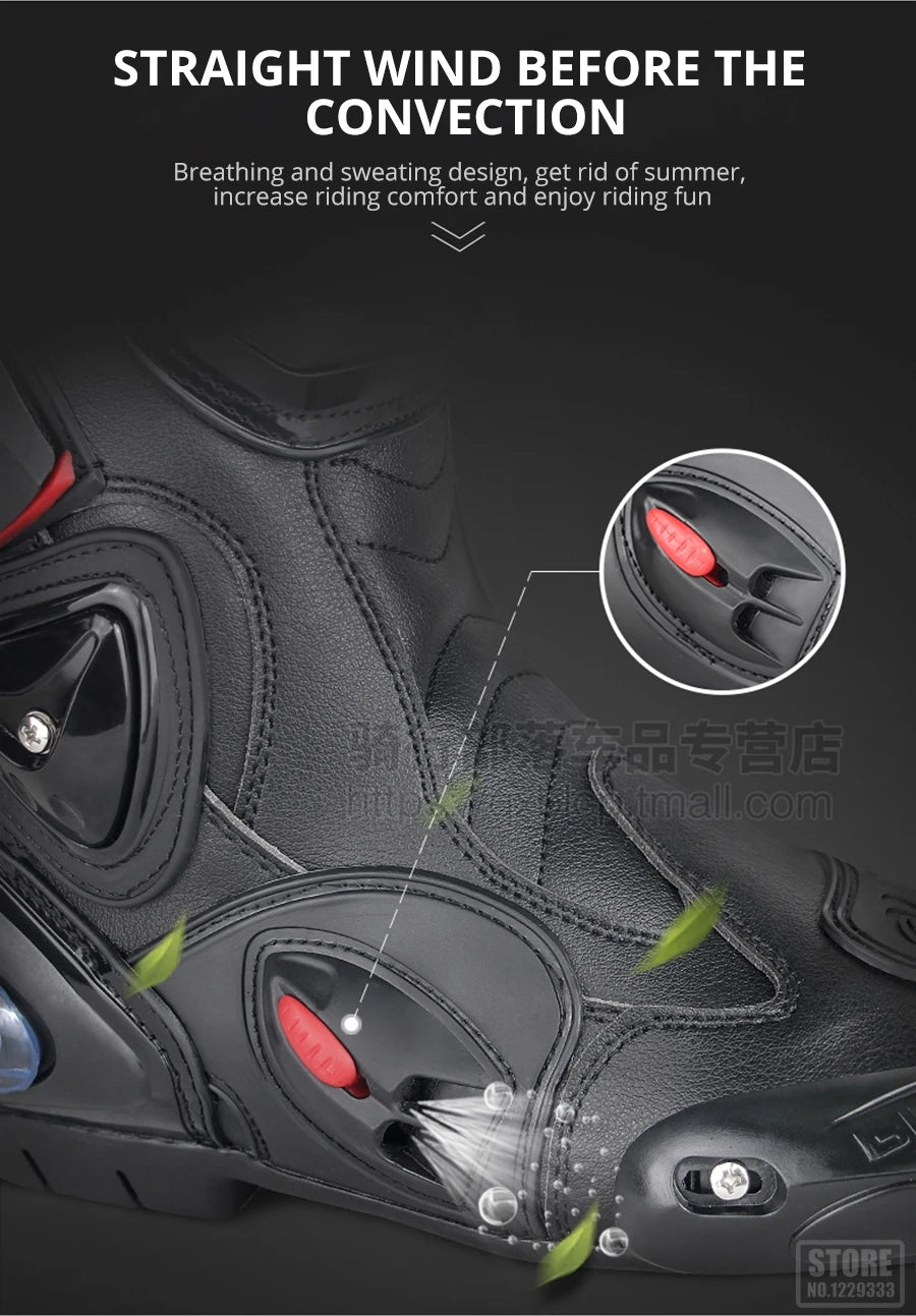 Motorcycle Long Boots Motocross Off-Road Rally Professional Racing Boots Motorbike Rider Biker Shoes Protection Equipment B1001