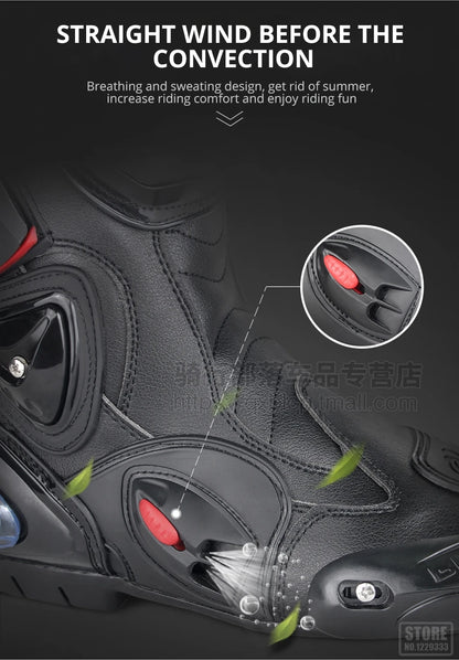 Motorcycle Long Boots Motocross Off-Road Rally Professional Racing Boots Motorbike Rider Biker Shoes Protection Equipment B1001