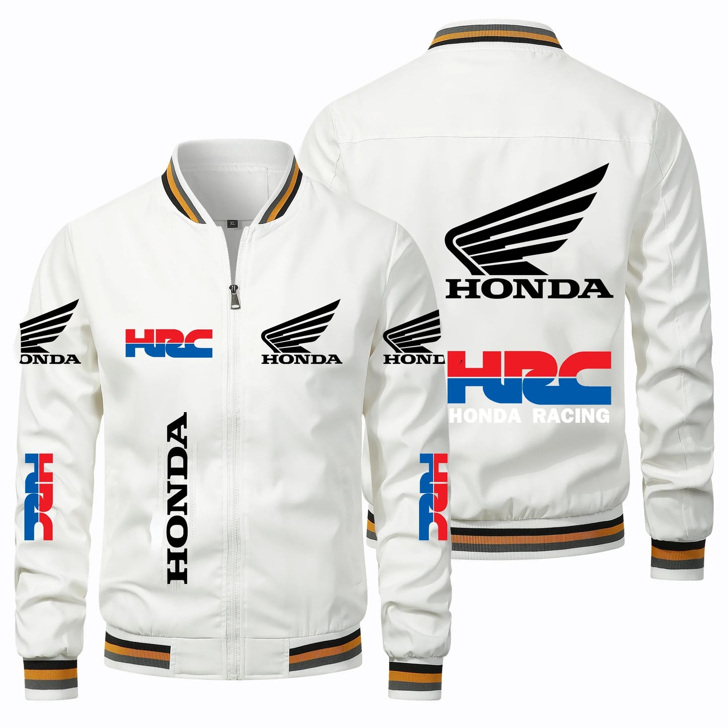 Giacca da motociclista Honda da uomo 2025, giacca con logo Honda Wing HRC, giacca da motociclista oversize, abbigliamento da uomo Honda, cappotti