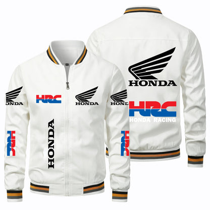 Giacca da motociclista Honda da uomo 2025, giacca con logo Honda Wing HRC, giacca da motociclista oversize, abbigliamento da uomo Honda, cappotti