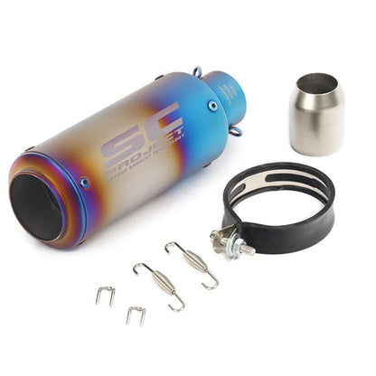 51/60mm Universal motorcycle sc exhaust inox muffler carbon fiber exhaust with DB Killer for z900 R3 R25 MT07 MT09 R1 Z400 Z650