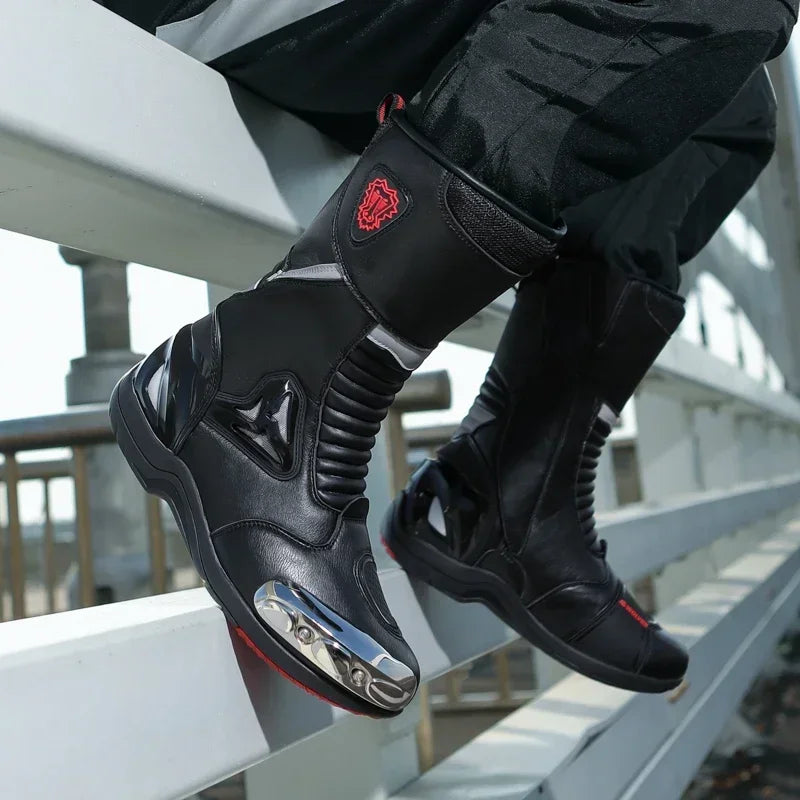 Professional Motocross Mid-Calf Long High Ankle Off-Road Racing Moto Rider Protective Shoes Men Woman Motorcycle Boots