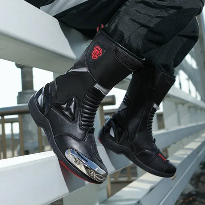 Professional Motocross Mid-Calf Long High Ankle Off-Road Racing Moto Rider Protective Shoes Men Woman Motorcycle Boots