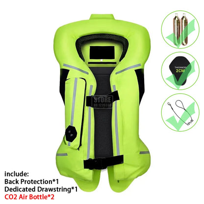 Gilet con airbag per moto, giacca protettiva per il corpo da moto, riflettente, airbag da motocross, gilet protettivo anticaduta