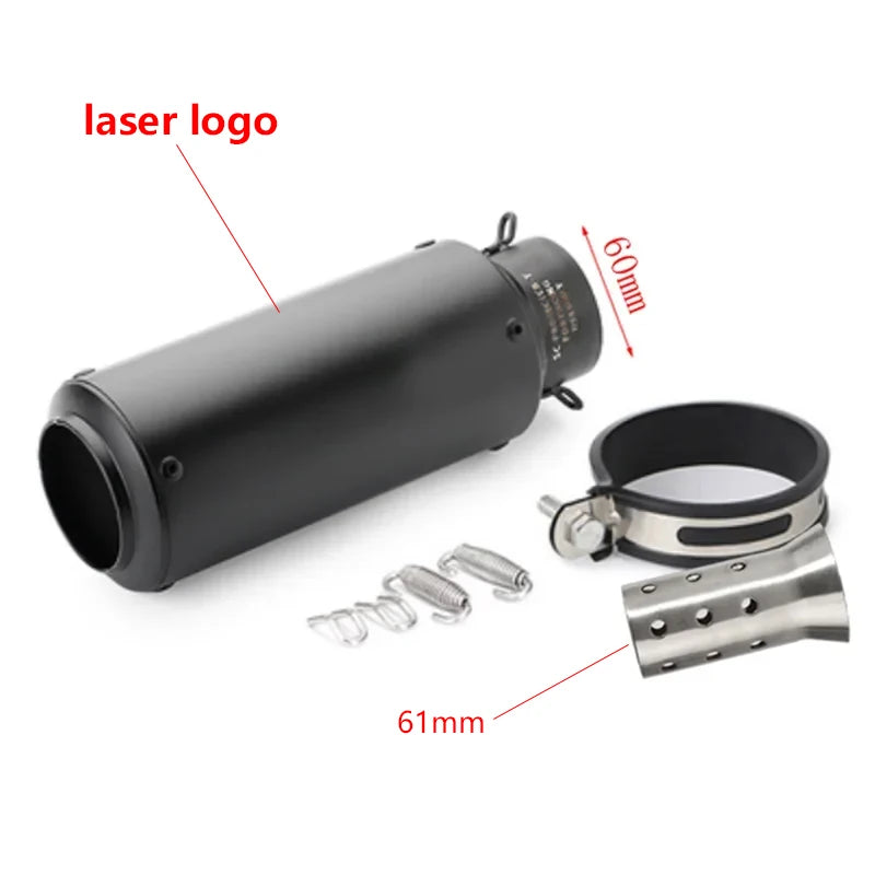 51/60mm Universal motorcycle sc exhaust inox muffler carbon fiber exhaust with DB Killer for z900 R3 R25 MT07 MT09 R1 Z400 Z650