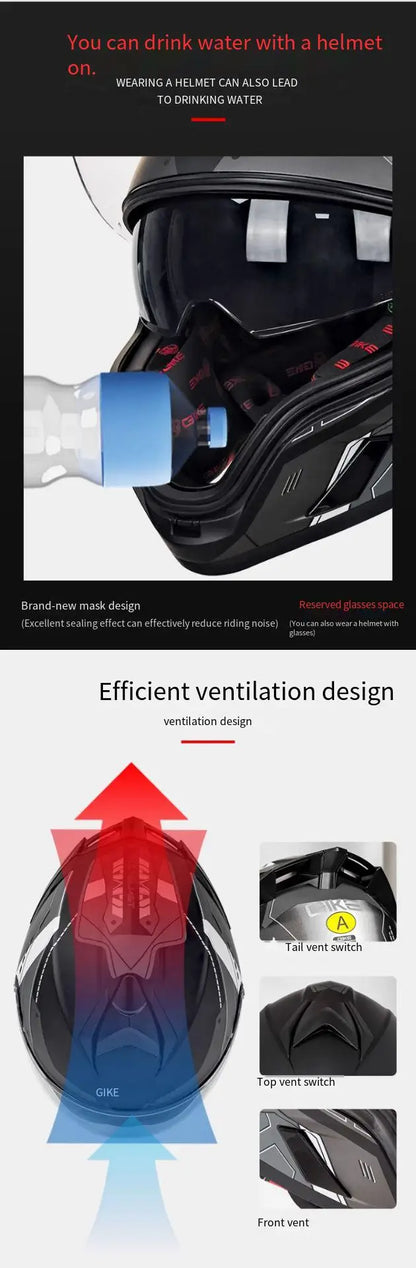 Full Face Motorcycle Helmets Latest Downhill Racing Motorbike Riding Casco Capacete De Moto DOT Approved For Men Women Kask