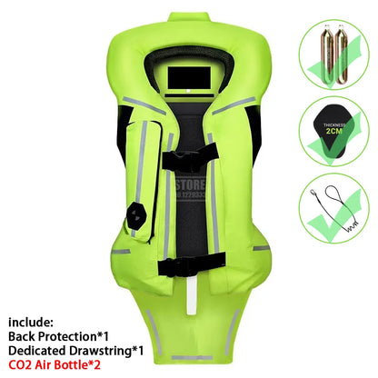Gilet con airbag per moto, giacca protettiva per il corpo da moto, riflettente, airbag da motocross, gilet protettivo anticaduta