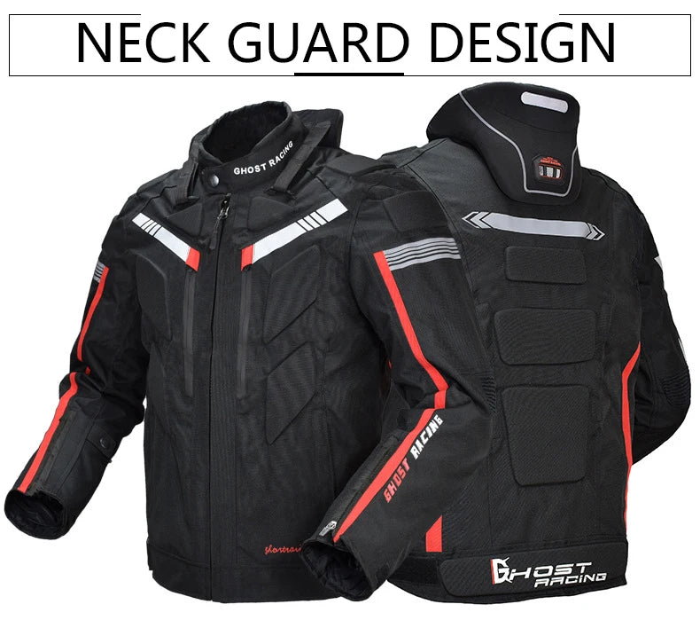 GHOST RACING Motorcycle Racing Jacket Man Waterproof Dirt Bike Pants Set With Protection Racing Suit Motocross Jacket Motor Suit
