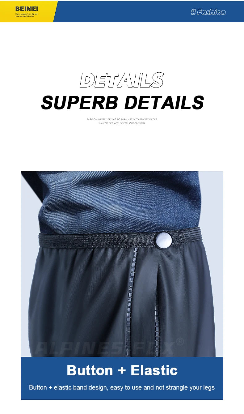 Motorcycle High Tube Rain Boots Waterproof Reflective Non-Slip Footwear Motorbike Cycling Bike Reusable Protection Accessories