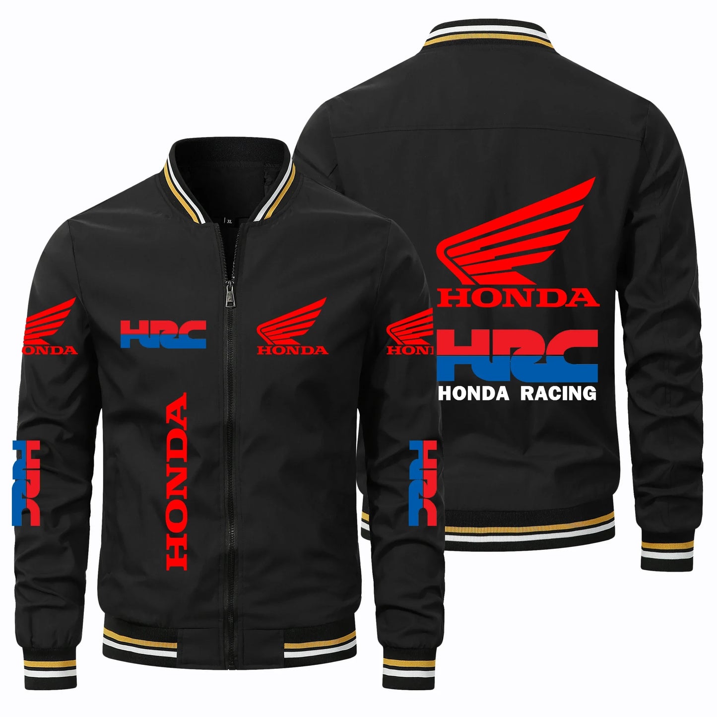 Giacca da motociclista Honda da uomo 2025, giacca con logo Honda Wing HRC, giacca da motociclista oversize, abbigliamento da uomo Honda, cappotti