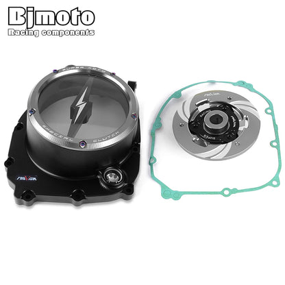 CNC Engine Racing Clear Clutch Cover For Kawasaki Z900RS ZR900 Z900 2017 2018 2019 2020 2021 2022 2023 2024