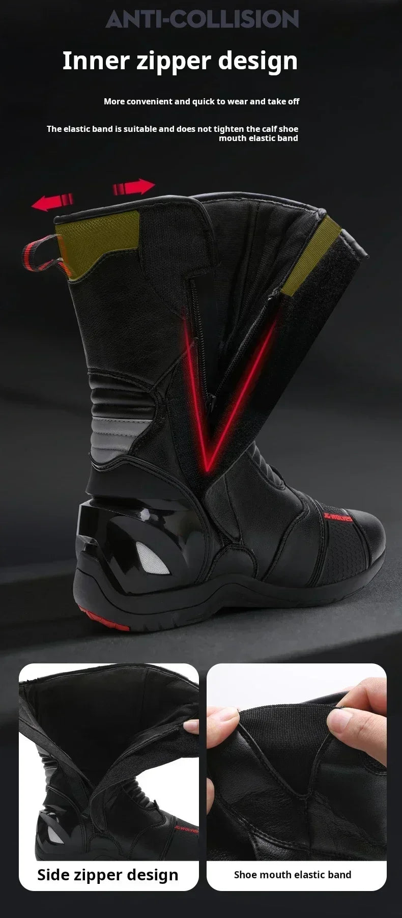 Professional Motocross Mid-Calf Long High Ankle Off-Road Racing Moto Rider Protective Shoes Men Woman Motorcycle Boots