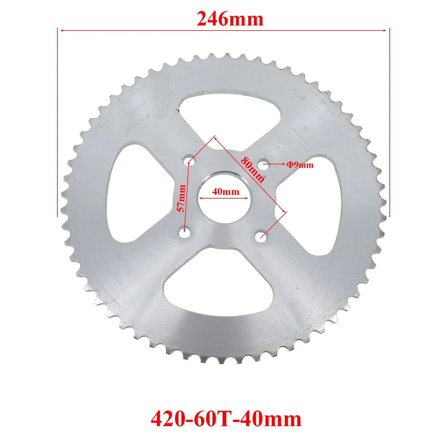420 Chains 37T/41T/42T/48T/50T/60T Teeth Motorcycle Chain Sprockets Rear Back Sprocket Cog For 110cc 125cc 140cc Dirt Pit Bike