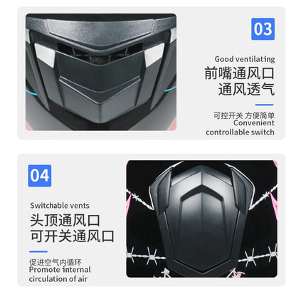 Caschi integrali da corsa invernali caldi con doppia visiera, casco da moto sportivo