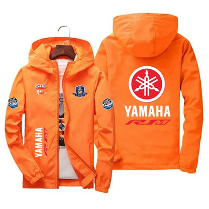 Giacca a vento sottile da uomo con logo YAMAHA, adatta per sport, tempo libero, outdoor e pesca, antivento, protezione UV, cas