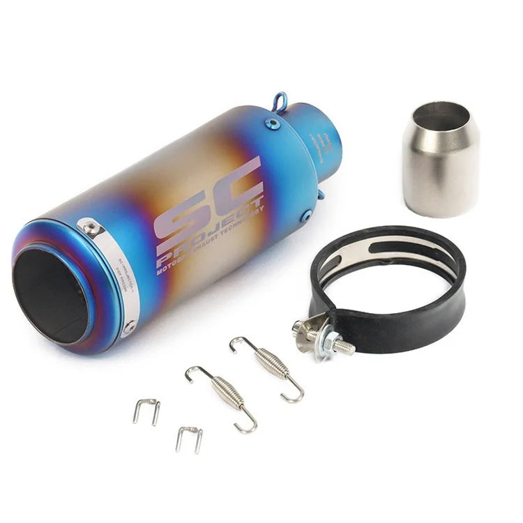 51/60mm Universal motorcycle sc exhaust inox muffler carbon fiber exhaust with DB Killer for z900 R3 R25 MT07 MT09 R1 Z400 Z650